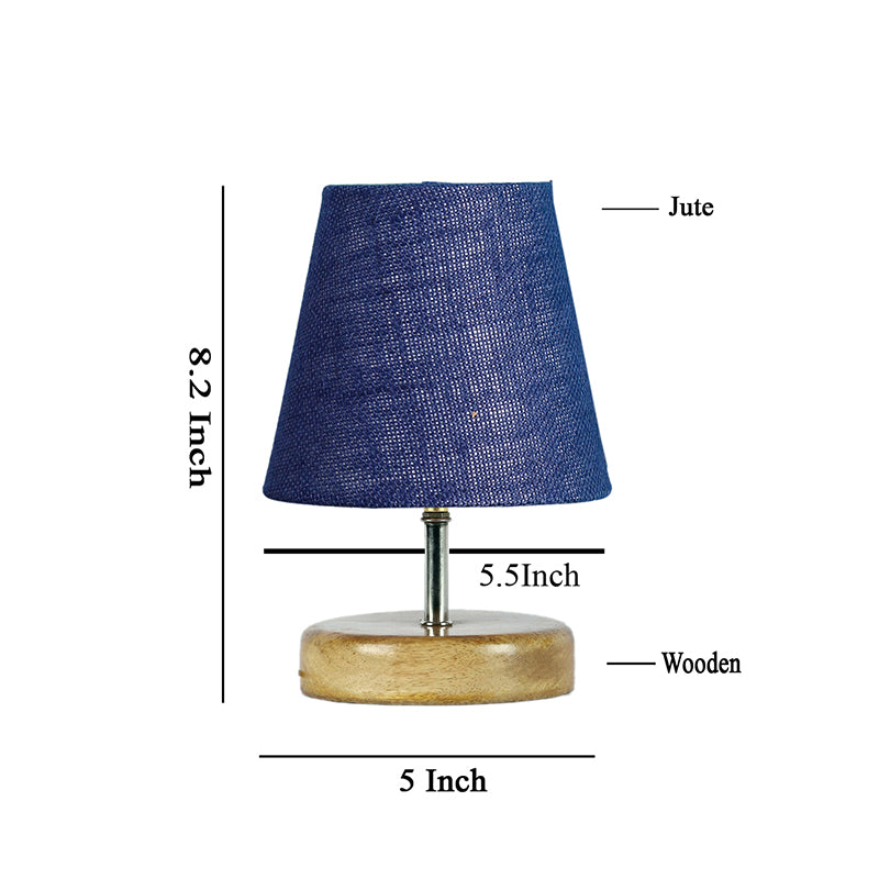 Table Lamp - Petricho Table Lamp With Jute Shade - Blue