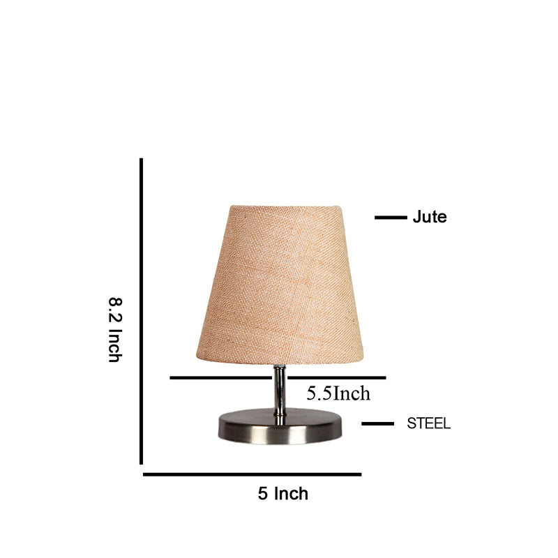 Table Lamp - Vidro Table Lamp With Jute Shade - Beige