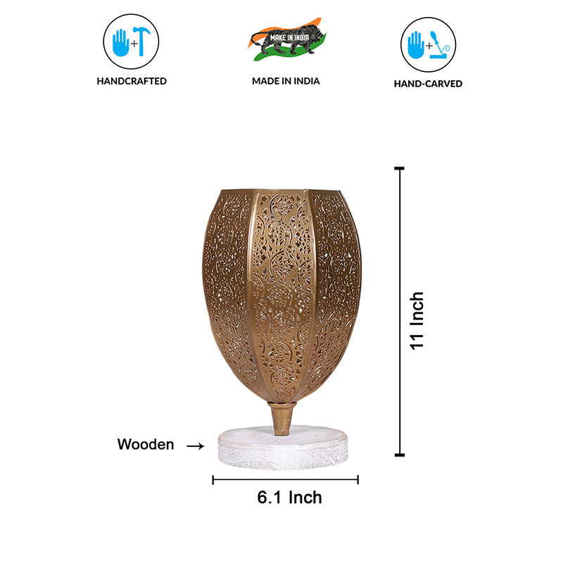 Buy Mehela Etched Table Lamp With White Base Table Lamp from Vaaree