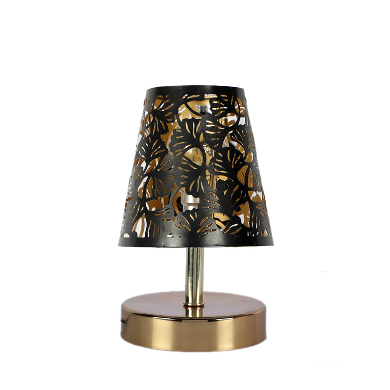 Table Lamp - Alba Flora Etched Table Lamp - Black