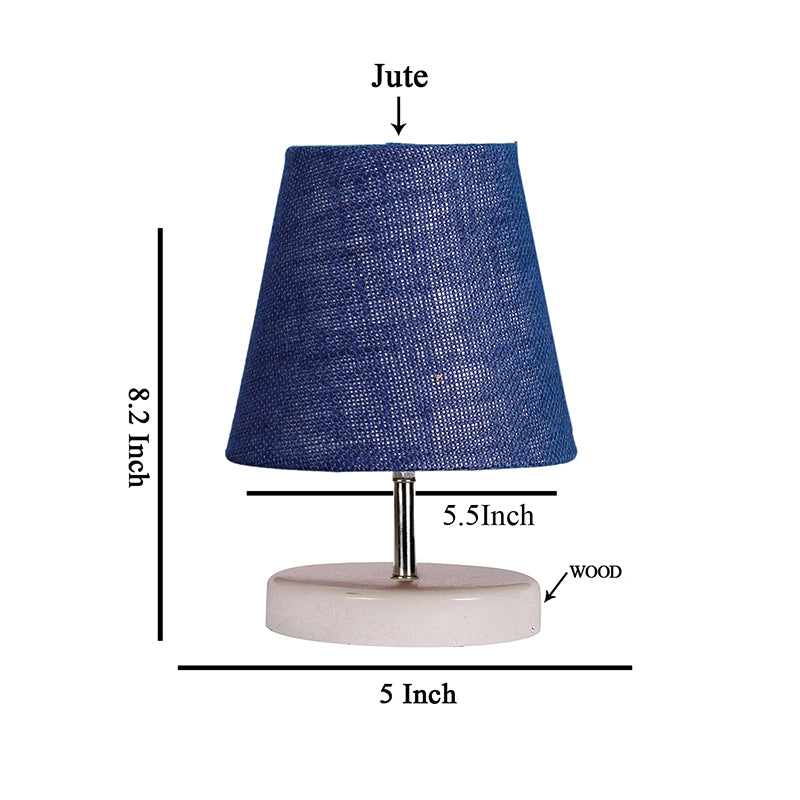 Table Lamp - Vero Table Lamp With Jute Shade - Blue