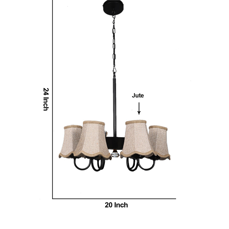 Ceiling Lamp - Bella Conical Viya Chandelier - Beige