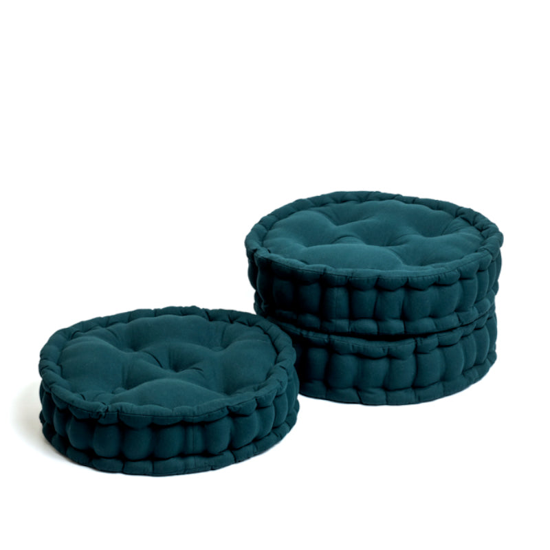 Buy Aidan Floor Cushion (Botanical Green) - Set Of Three Floor Cushions from Vaaree