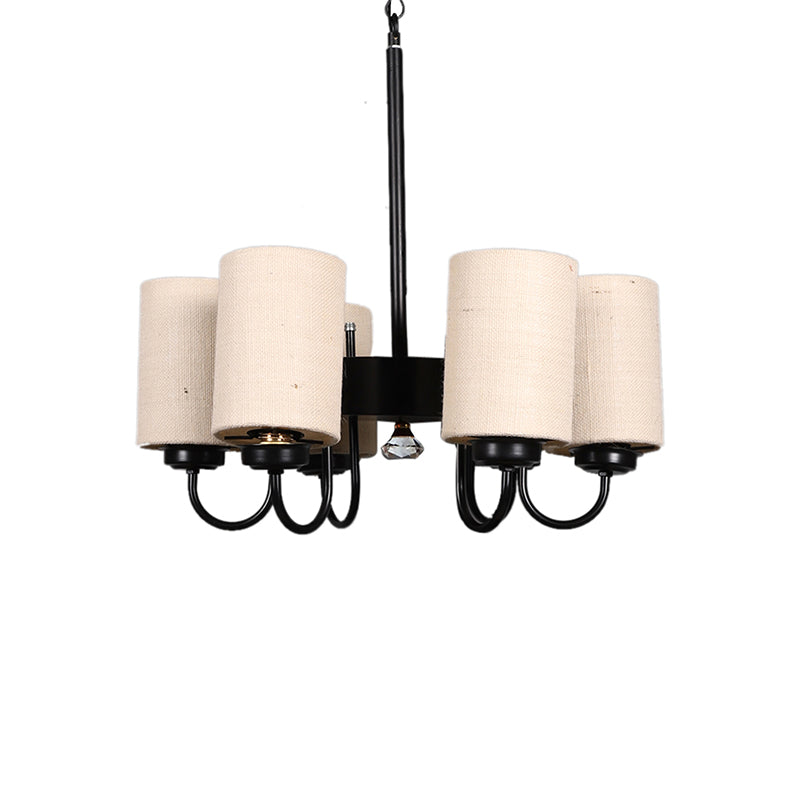 Ceiling Lamp - Viya Cylindrical Chandelier - White