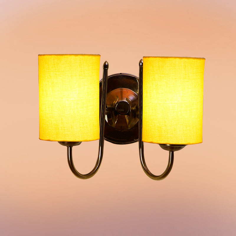 Buy Veda Duo Cylindrical Wall Lamp - Yellow Wall Lamp from Vaaree