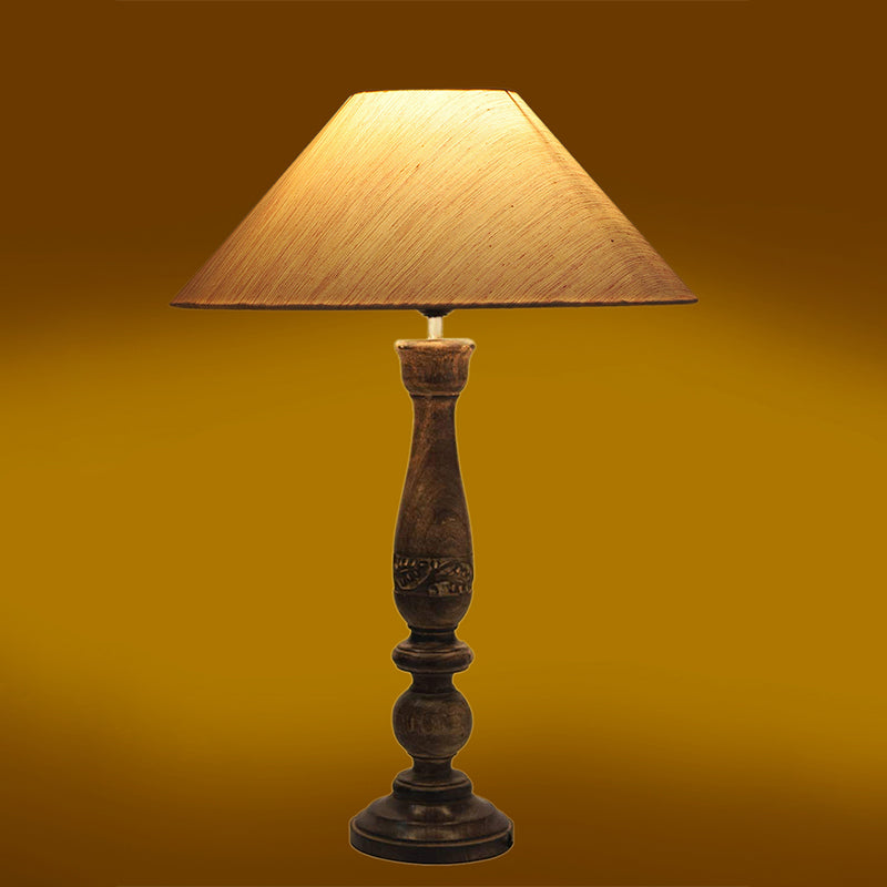 Table Lamp - Nihara Wooden Table Lamp - Off White