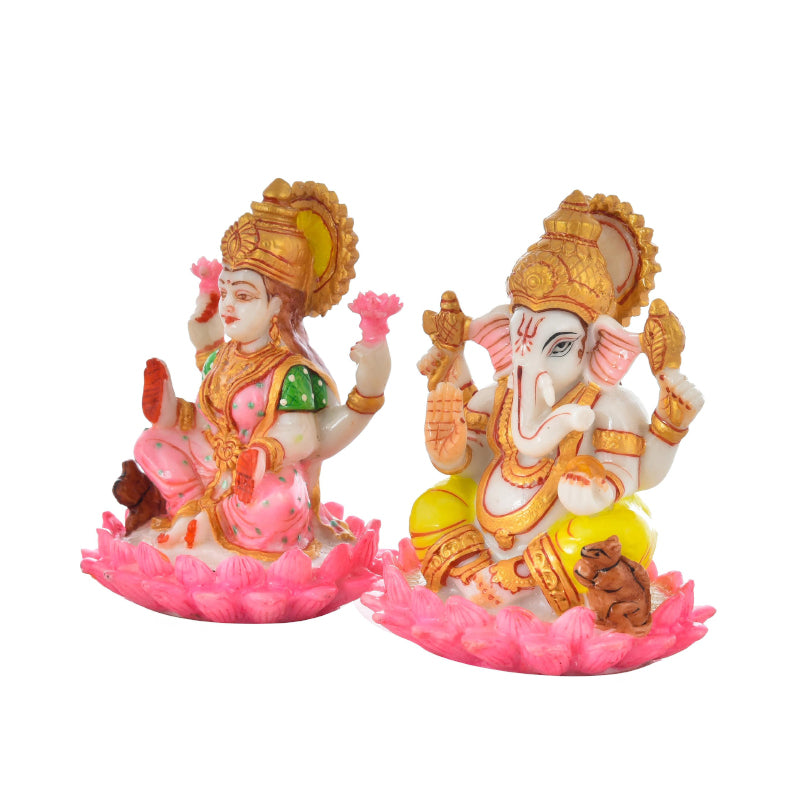 Buy Lakshmi Ganesha Lotus Idol - Set Of Two Idols & Sets from Vaaree