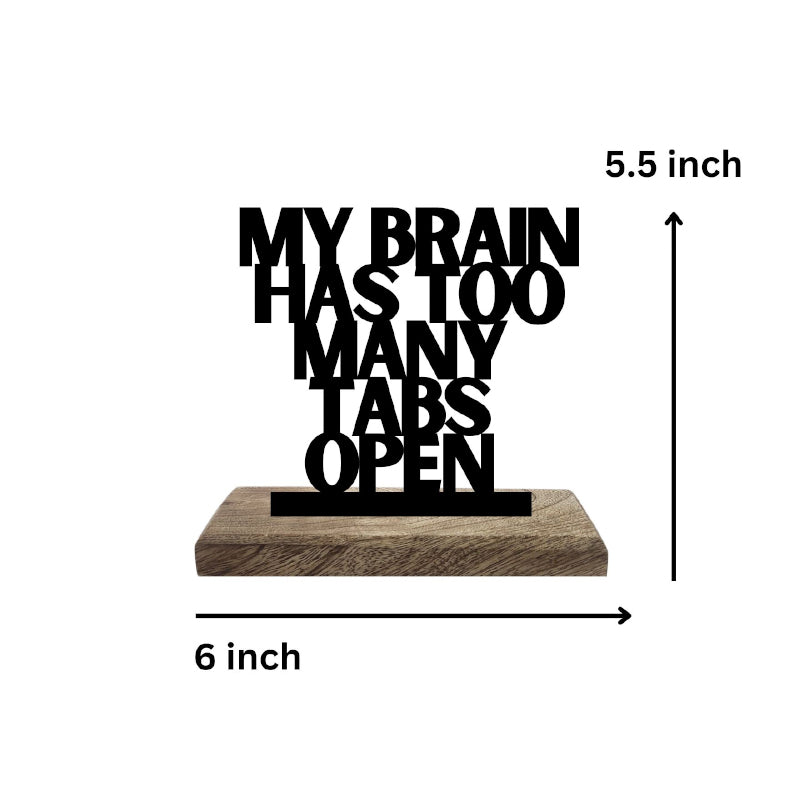 Buy Quiet Cubicle Busy Brain Typography Showpiece - Set Of Two Showpiece from Vaaree