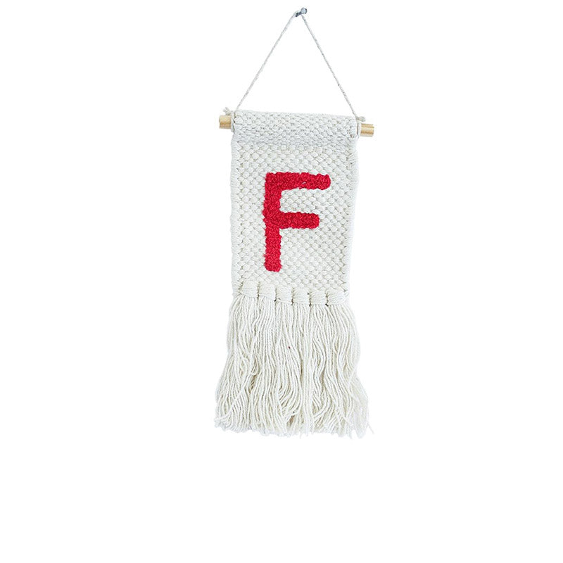 Wall Tapestry - F Monogram Mini Wall Hanging