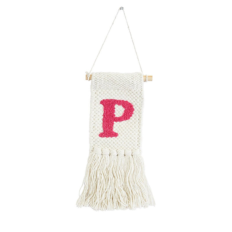 Wall Tapestry - P Monogram Mini Wall Hanging