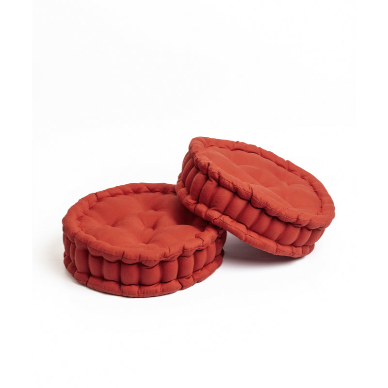 Floor Cushions - Aidan Floor Cushion (Terracotta Brown) - Set Of Two