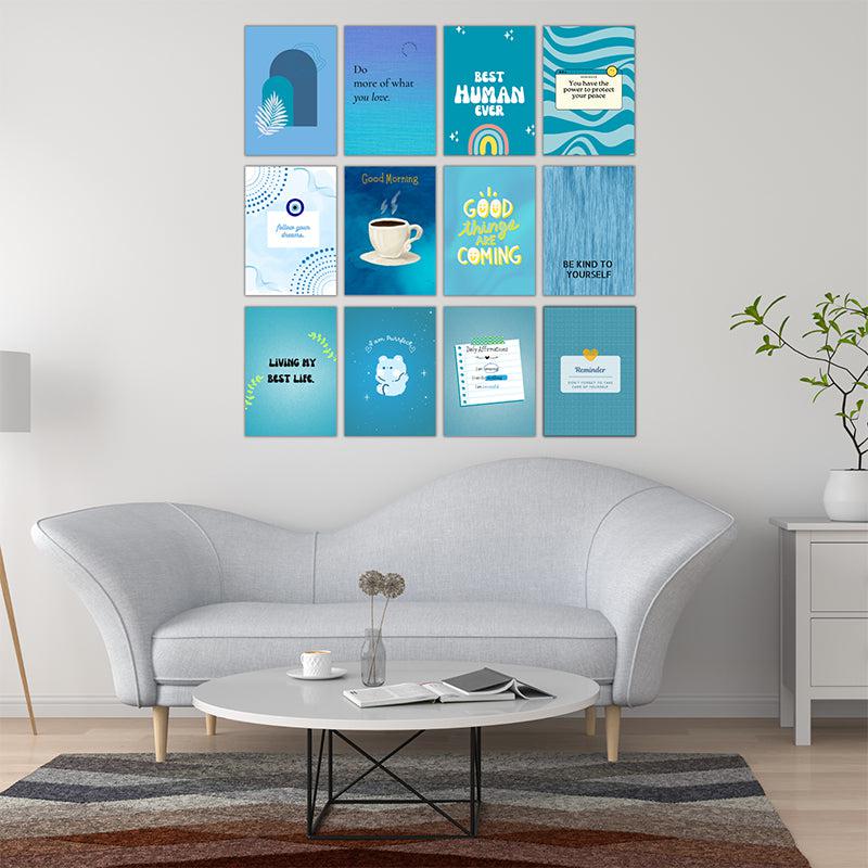 Buy Blue Beacon Wall Poster - Set Of Twelve Wall Poster from Vaaree