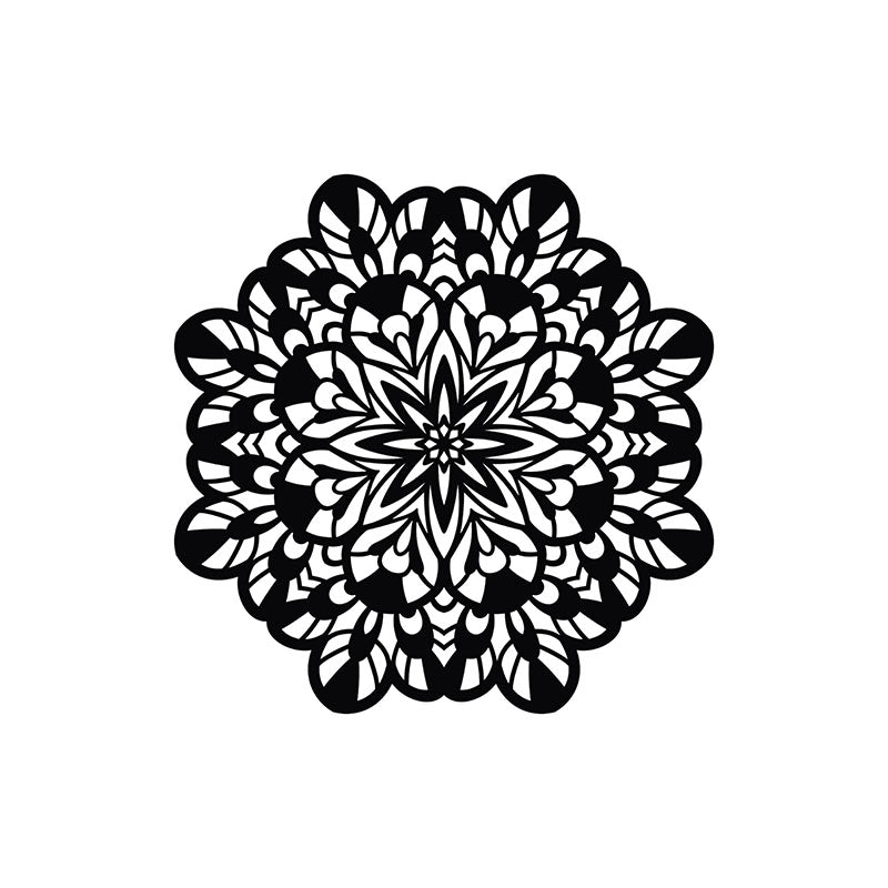 Wall Accents - Manva Mandala Black Wall Art