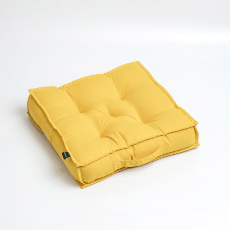 Buy Tara Floor Cushion - Mustard Yellow Floor Cushions from Vaaree