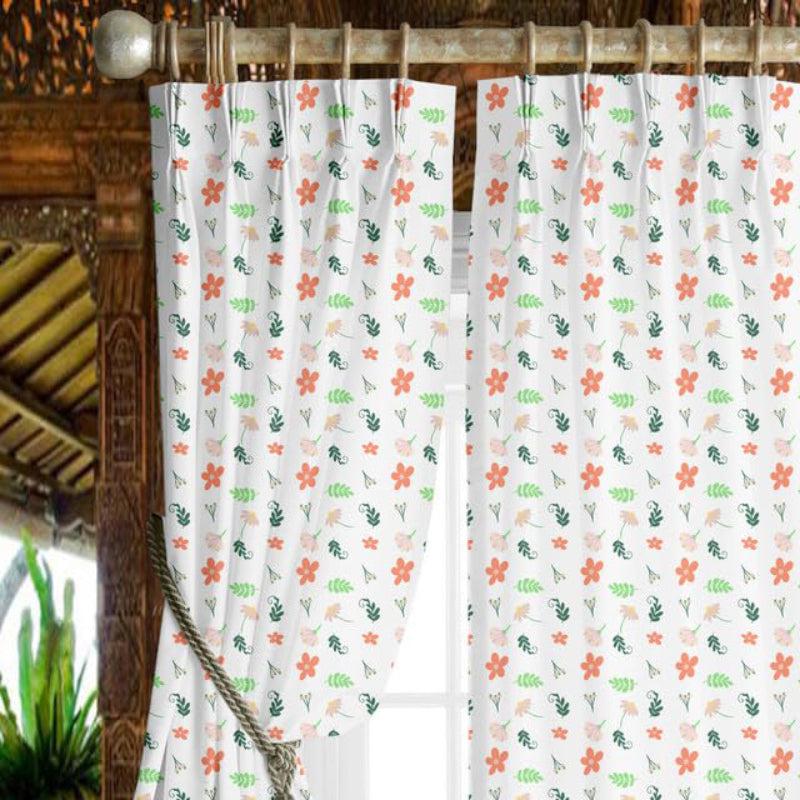 Buy Soma Floral Tab Top Short Width Curtain Curtains from Vaaree