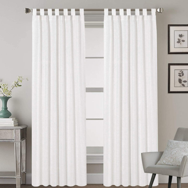 Buy Esme Tab Top Medium Width Curtain - White Curtains from Vaaree