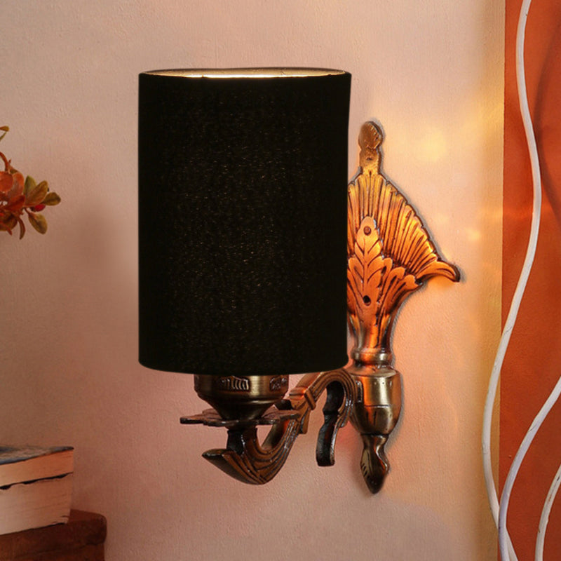 Wall Lamp - Magda Masique Cylindrical Wall Lamp - Black