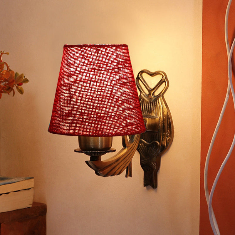 Wall Lamp - Love Gleam Atva Conical Wall Lamp - Maroon