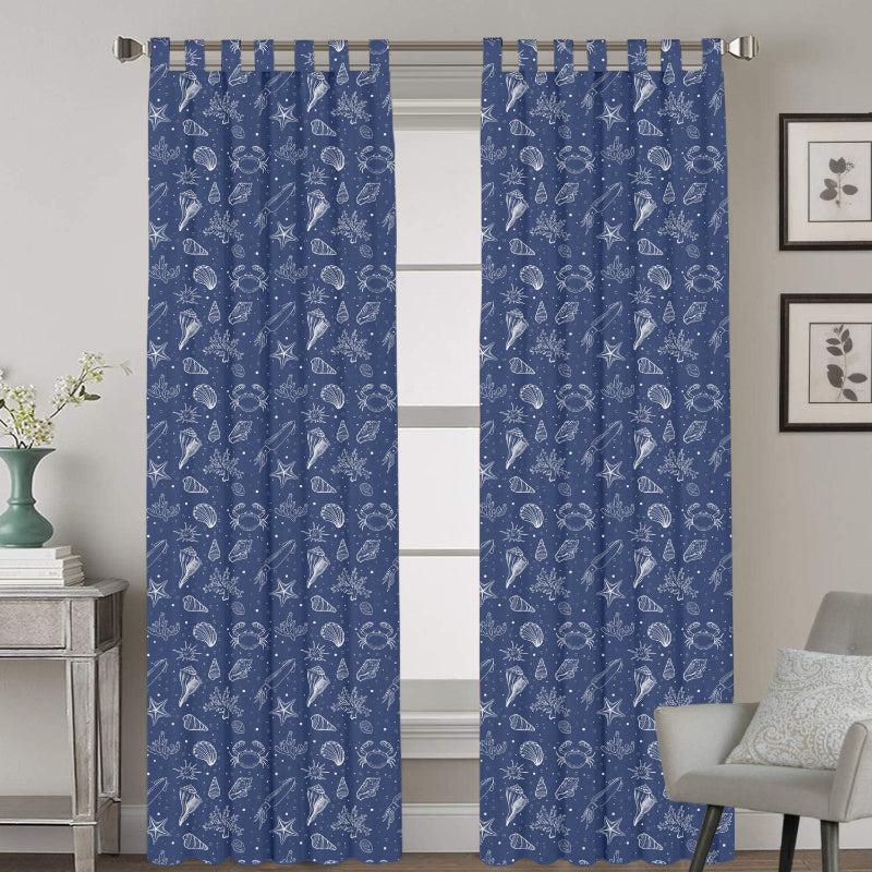 Buy Sea Side Tab Top Medium Width Curtain Curtains from Vaaree