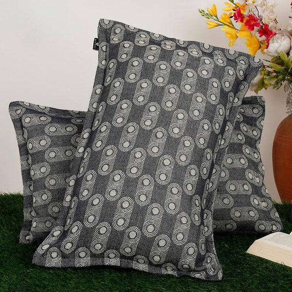 Buy Hace Chroma Pillow Cover (Grey) - Set Of Two Pillow Covers from Vaaree