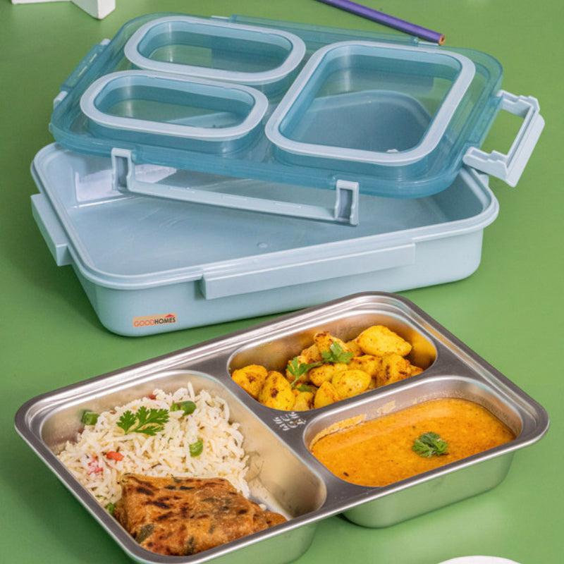 Buy Miso Kids Leakproof Lunch Box with Compartments (Light Blue) - 850 ML Tiffins & Lunch Box from Vaaree