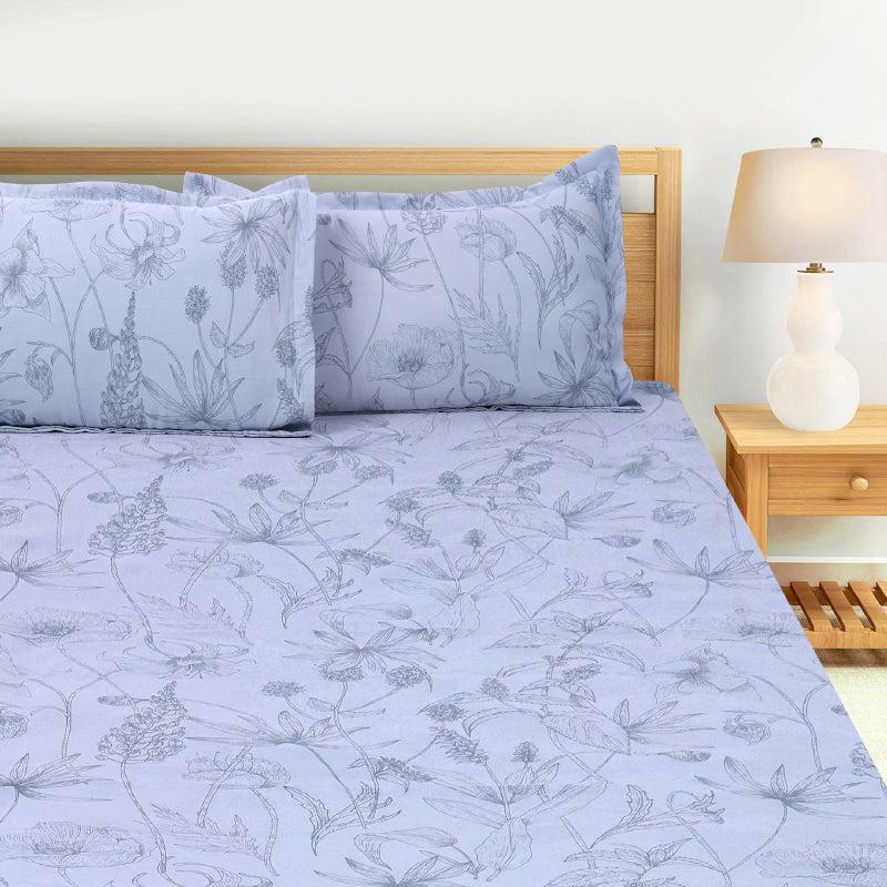 Buy Jonees Printed Bedsheet - Purple Bedsheets from Vaaree