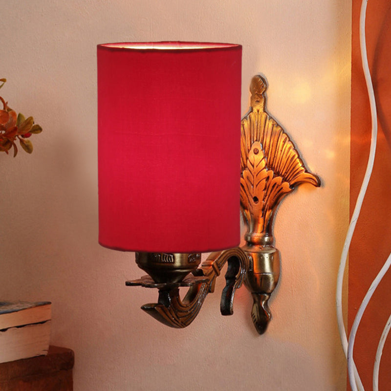 Wall Lamp - Magda Masique Cylindrical Wall Lamp - Red