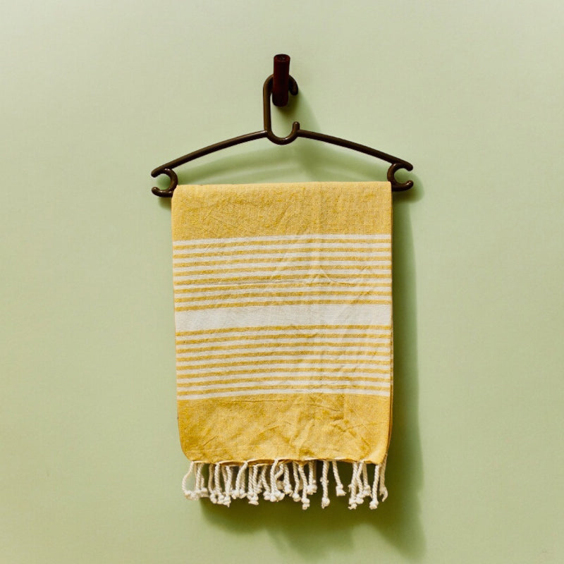 Buy Rodgo Bath Towel (Yellow & Pink ) - Set Of Two Bath Towels from Vaaree