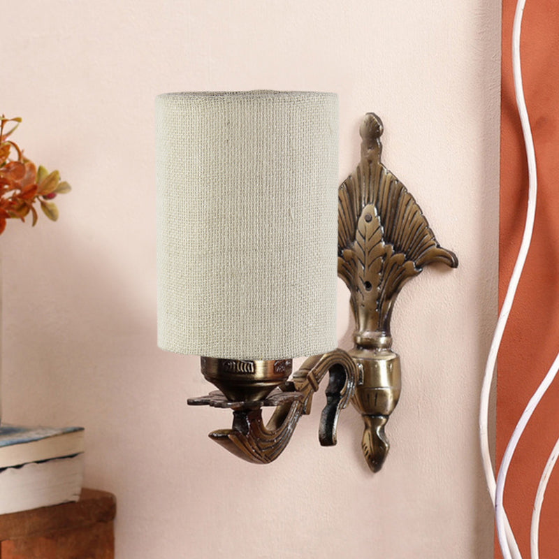 Wall Lamp - Magda Masique Cylindrical Wall Lamp - White