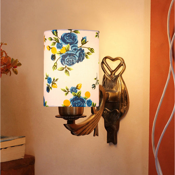 Buy Love Gleam Blue Fleur Flora Cylindrical Wall Lamp Wall Lamp from Vaaree