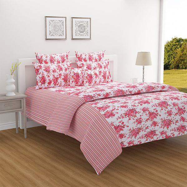 Avery Floral Comforter - Pink
