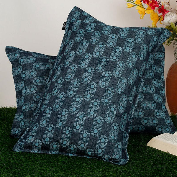 Buy Hace Chroma Pillow Cover (Blue) - Set Of Two Pillow Covers from Vaaree