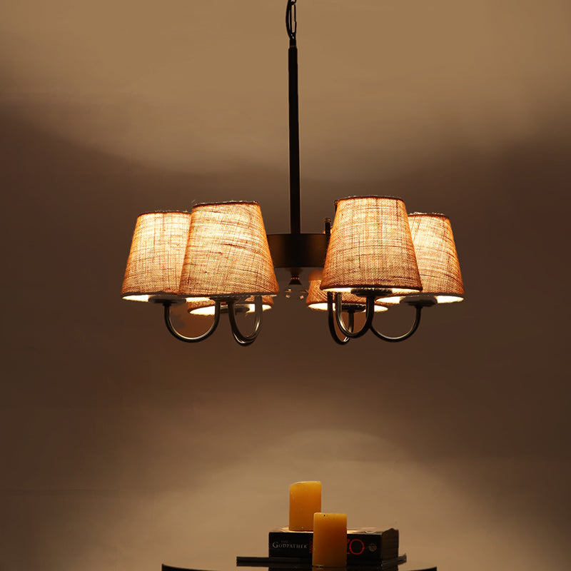 Ceiling Lamp - Viya Conical Chandelier - Beige