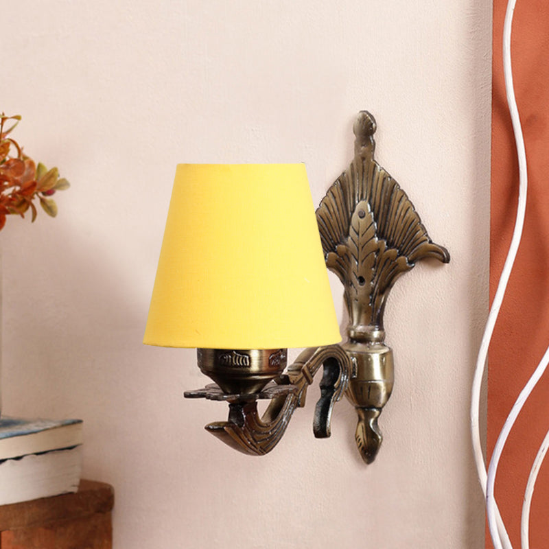 Buy Magda Masique Conical Wall Lamp - Yellow Wall Lamp from Vaaree