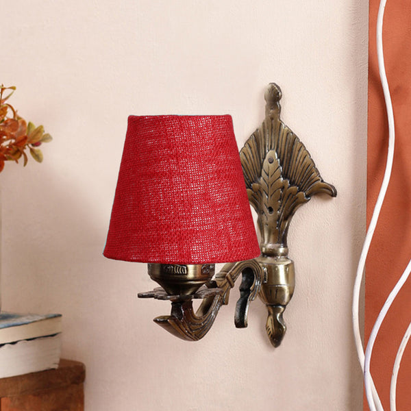 Buy Magda Masique Conical Wall Lamp - Maroon Wall Lamp from Vaaree