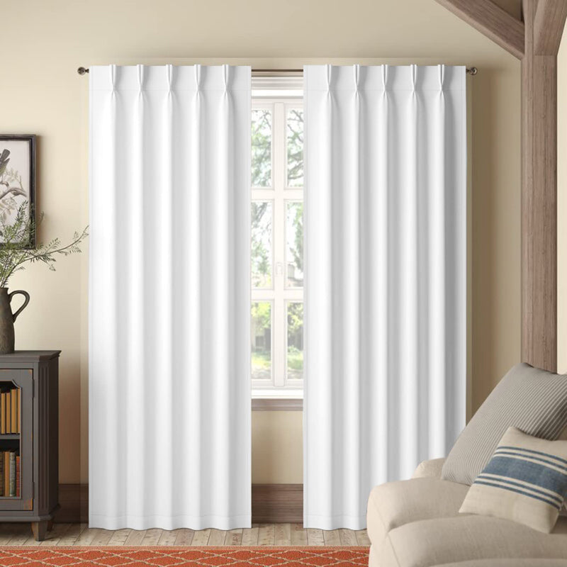 Buy Imora Double Pinch Pleat Medium Width Curtain - White Curtains from Vaaree