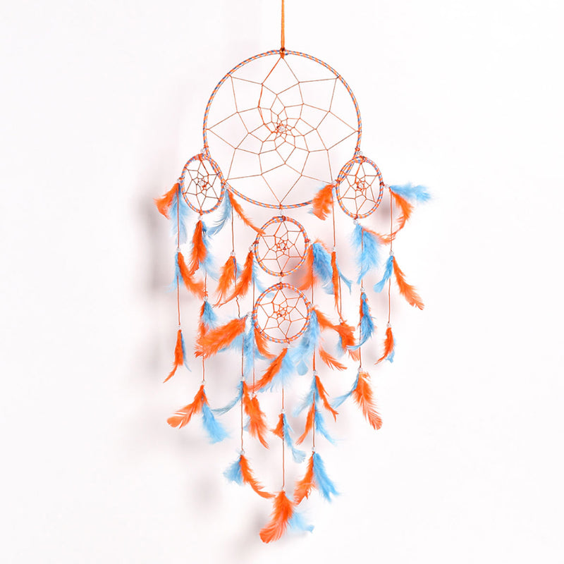 Windchimes & Dreamcatchers - Zen Energy Dreamcatcher - Orange & Light Blue