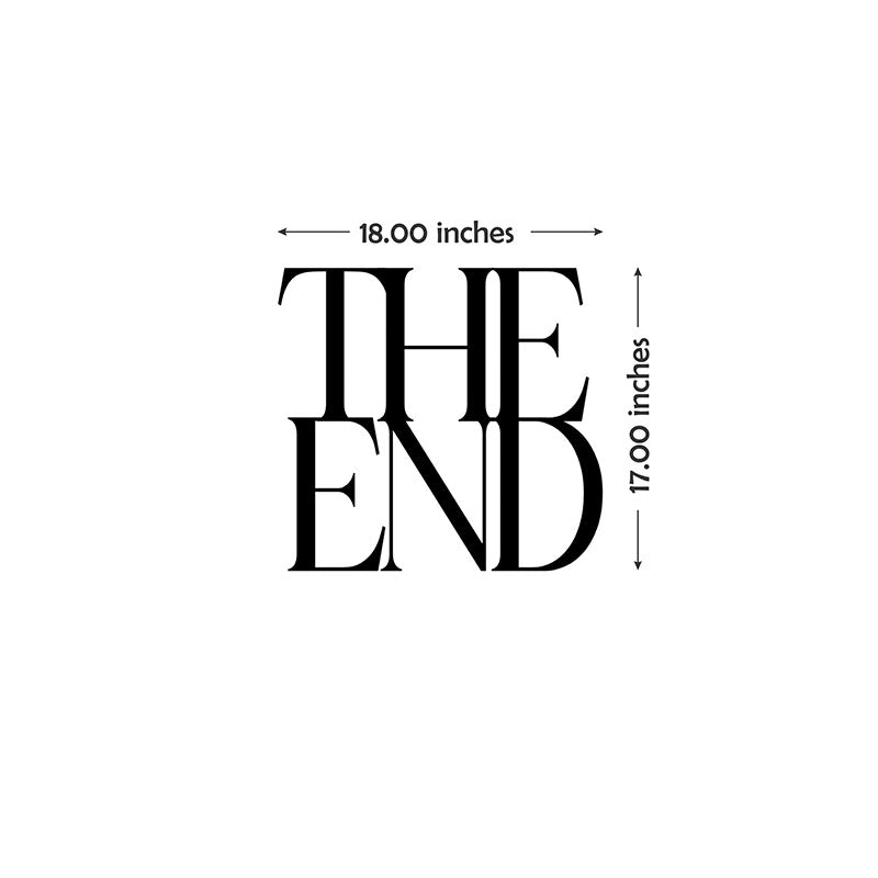 Wall Accents - The End Typography Wall Art