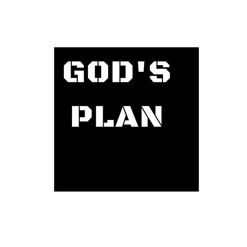 Wall Accents - God'S Plan Typography Wall Art