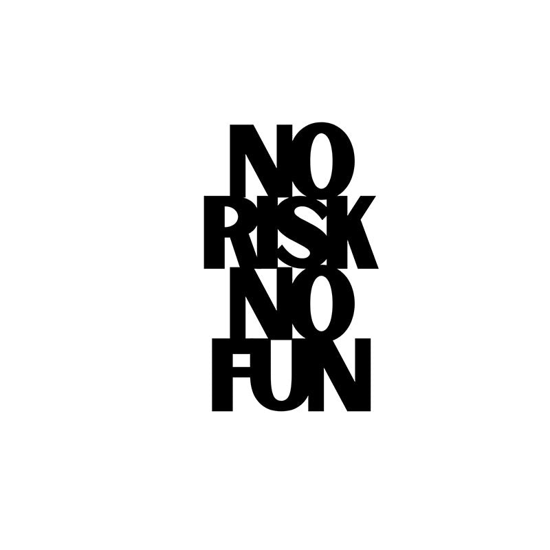 Wall Accents - No Risk No Fun Typography Wall Art