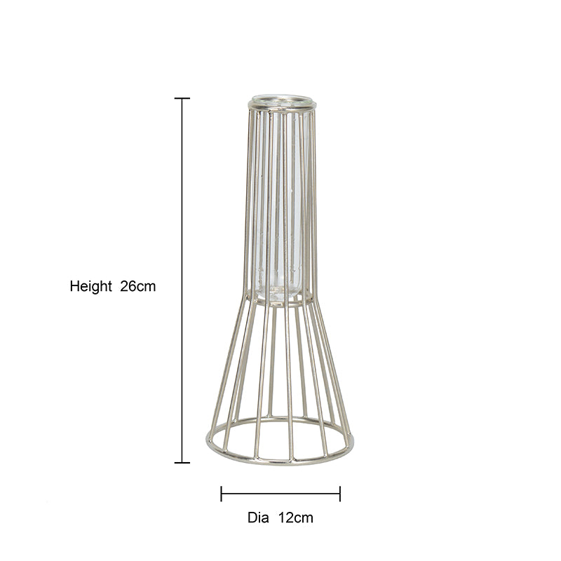 Vase - Iara Test Tube Planter - Silver