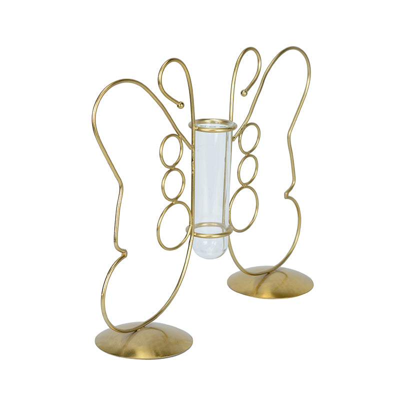 Vase - Nector Glow Test Tube Planter - Gold