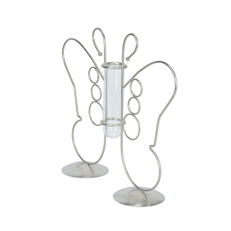 Vase - Nector Glow Test Tube Planter - Silver