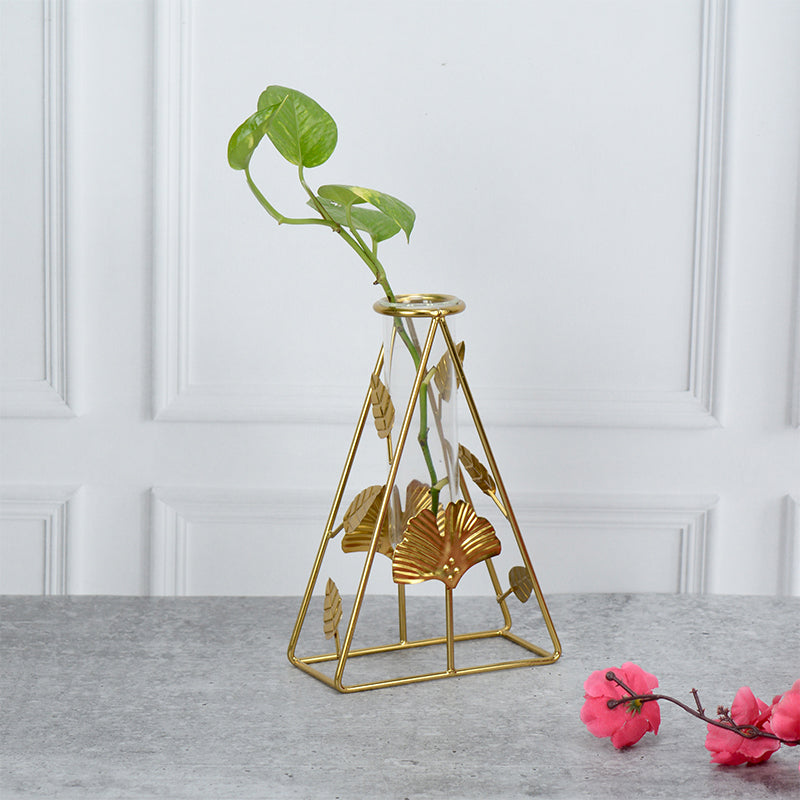 Vase - Gardenia Test Tube Planter - Gold