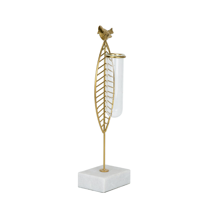 Buy Birdo Test Tube Planter - Gold Vase from Vaaree