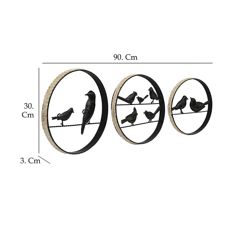 Buy Avian Flock Wall Accent - Set Of Three Wall Accents from Vaaree