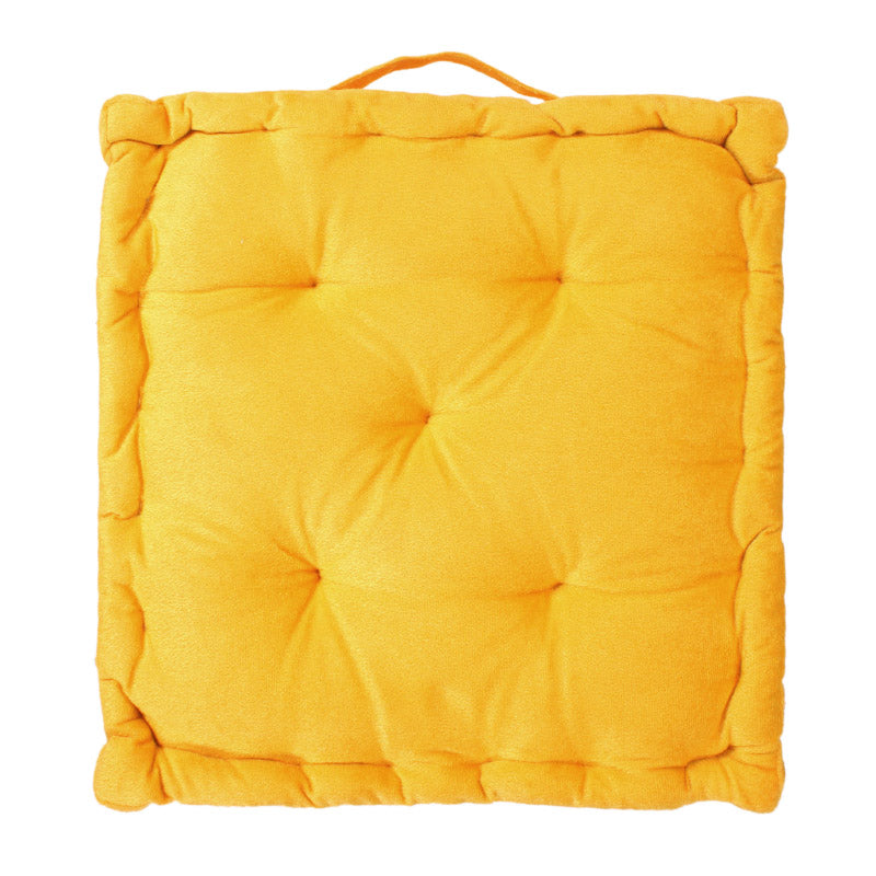 Floor Cushions - Roe Velvet Floor Cushion - Yellow