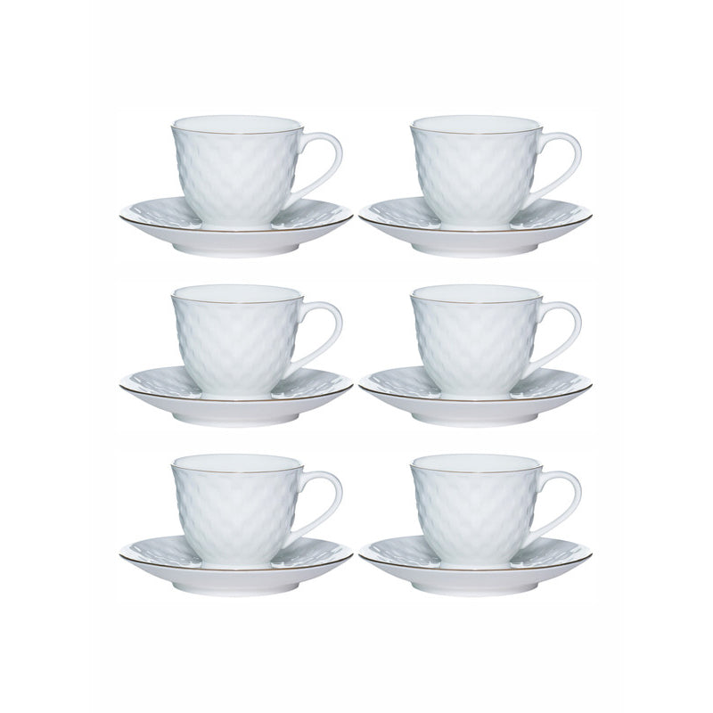 Buy Aleva Cup & Saucer Set (170 ML) - Twelve Piece Set Tea Sets & Tea Pots from Vaaree