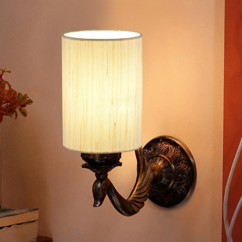 Wall Lamp - Amro Retro Cylindrical Wall Lamp - Off White