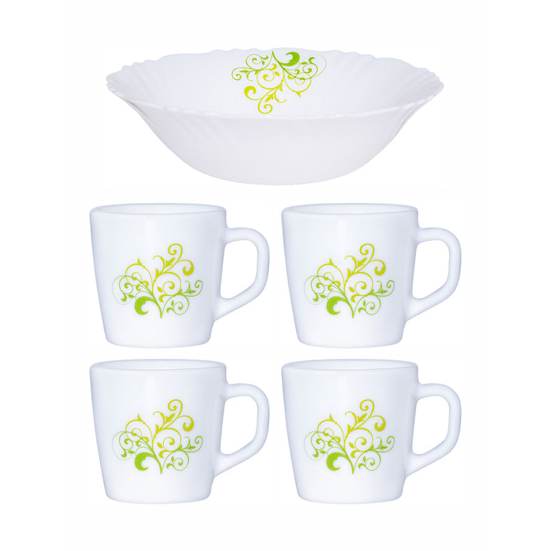 Tea Sets & Tea Pots - Minsara Floral Tea & Snack Set - Five Piece Set